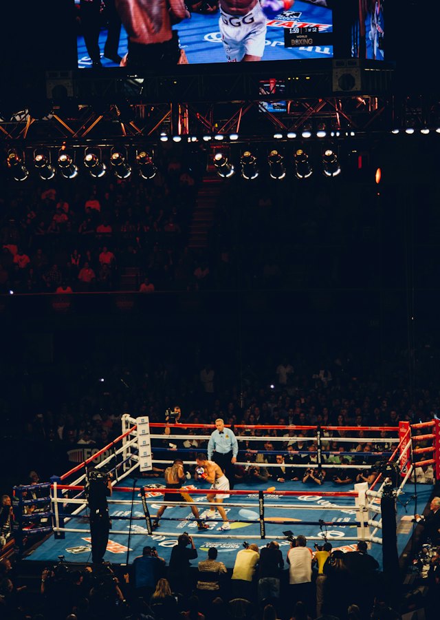 Boxing ring in a packed arena — PPV events on Televixy IPTV