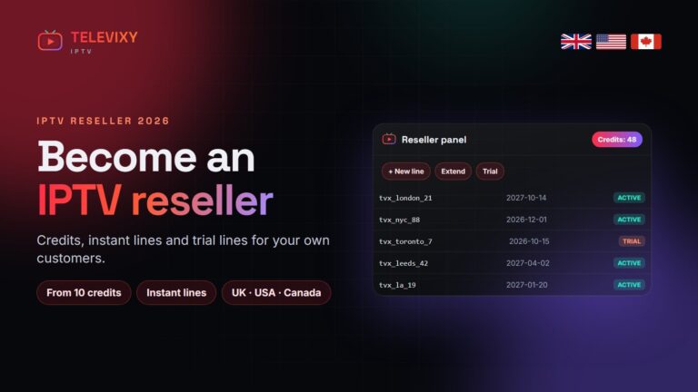 IPTV reseller panel Televixy